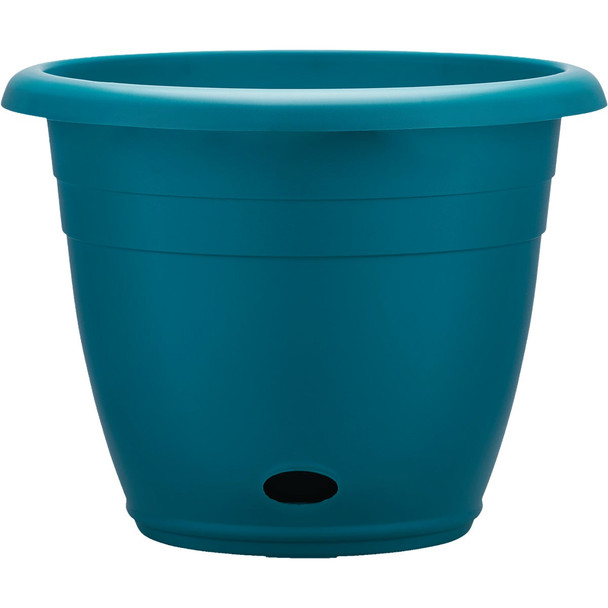 Jackson 8 In. Crystal Teal Self Watering Planter with Saucer JS0810CT