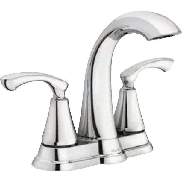 Moen Tiffin Chrome 2-Handle Knob 4 In. Centerset High-Arc Bathroom Faucet