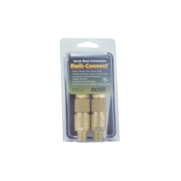 Kwik-Connect™ Torch Plain Pak, Brass, Any Fuel Gas, Oxygen, 9/16 in-18 R and L