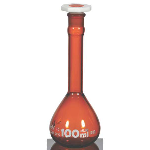 United Scientific Volumetric Flasks,Class A,Indiv. Cert. FGAM100