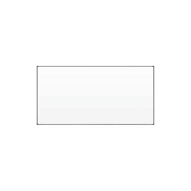 Dry Erase Board, Porcelain, 48 in, 96 in, Aluminum Frame, White, Gloss