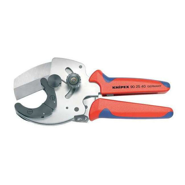 Knipex Plastic Pipe Cutter,Ratchet,1-9/16 Cap 90 25 40