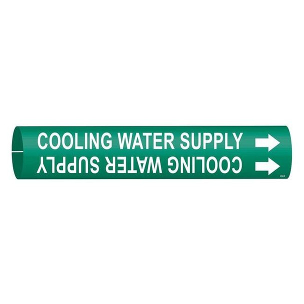 Brady Pipe Markr,Cooling Water SupplGn,4to6 In 4044-D
