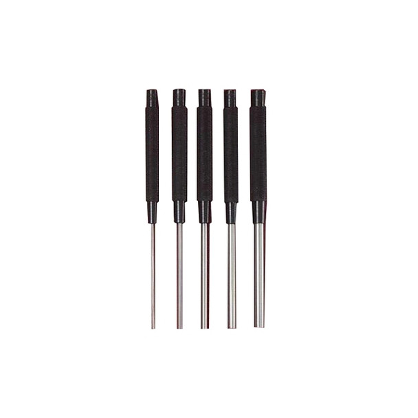 Drive Pin Punch Sets, 5 Piece, Round, English, Plain Box