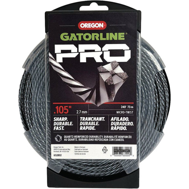 Oregon Gatorline Pro 0.105 In. x 125 Ft. Twist Trimmer Line 660744