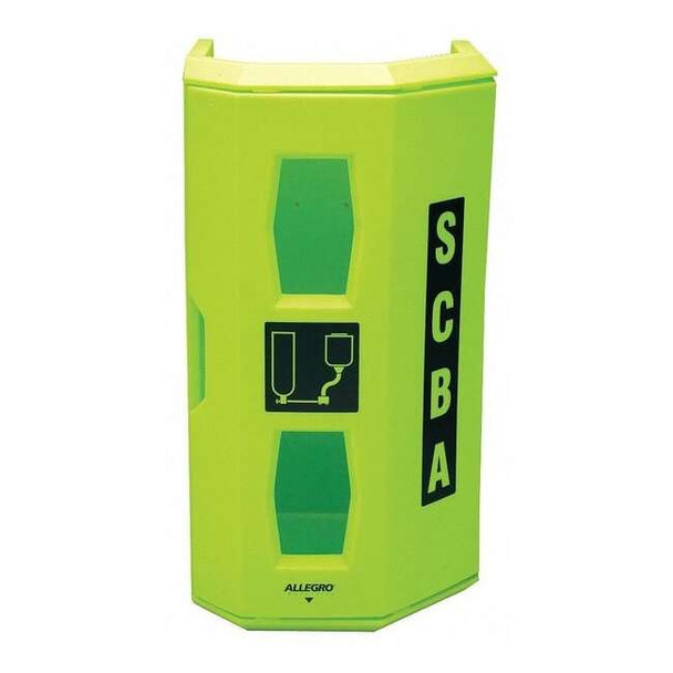 Allegro Industries SCBA Wall Case, High Visibility Green, Linear LDPE 4150