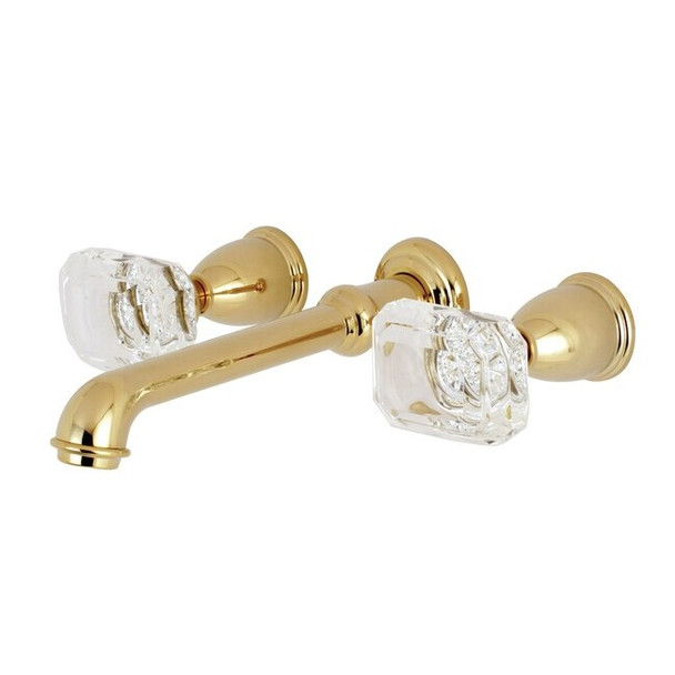 Kingston Brass Roman Tub Faucet, Polished Brass, Wall Mount KS7022WQL