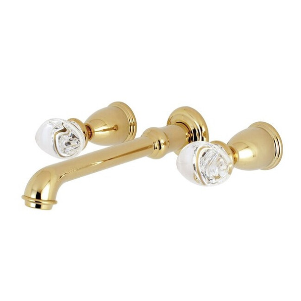 Kingston Brass Roman Tub Faucet, Polished Brass, Wall Mount KS7022WVL