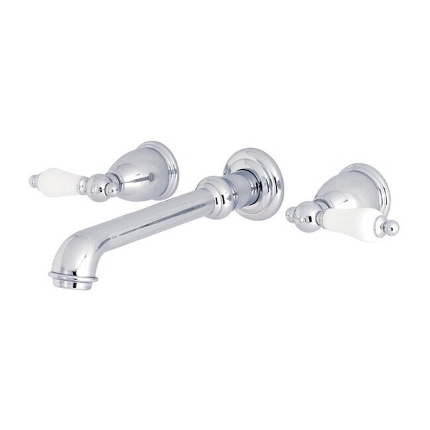 Kingston Brass Roman Tub Faucet, Polished Chrome, Wall Mount KS7021PL