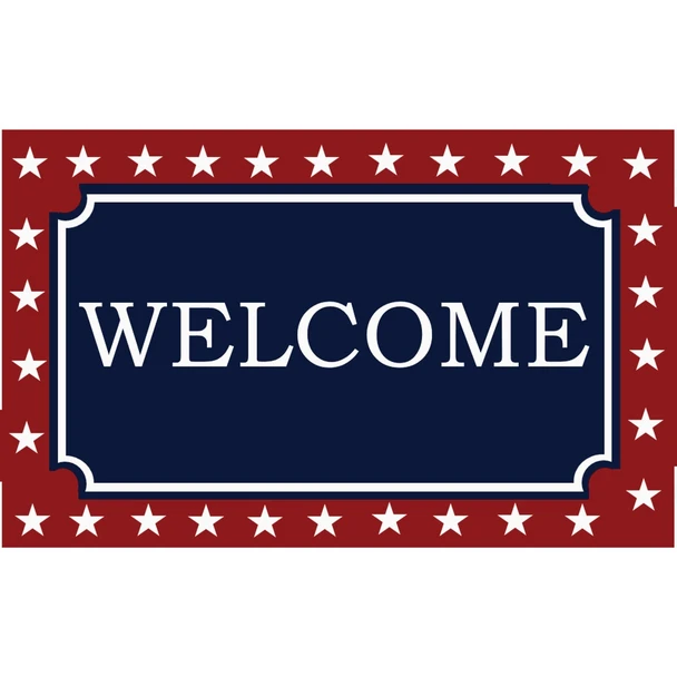 Rockport Premium 18x30 Wlcm Star Doormat VBC1828-AM33