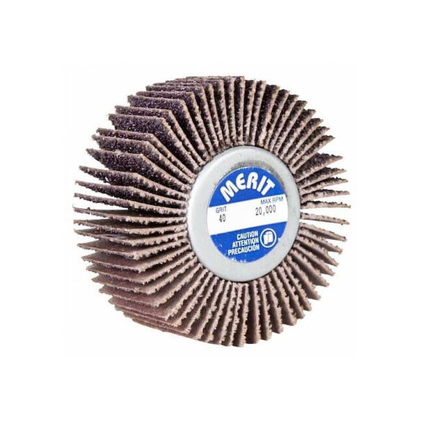 Merit Flap Wheel,Aluminum Oxide,2 1/2" dia 08834134061 Pack of 10