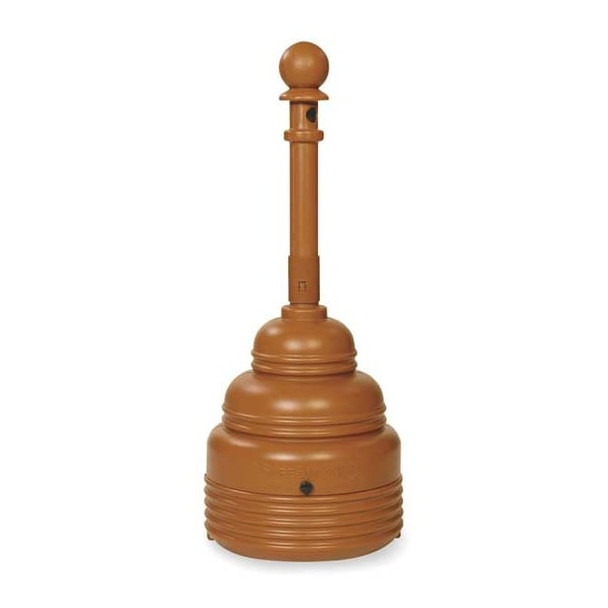 Eagle Mfg Cigarette Receptacle, Brown, 4 gal 1208BROWN