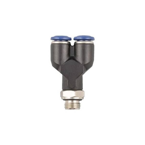 Aignep Usa Push to Connect Fitting, Nylon, Black 85320-53-04