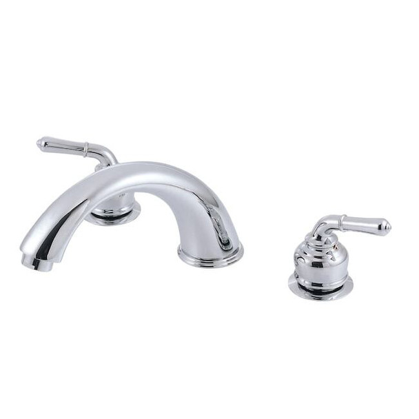 Roman Tub Faucet, Standard, 8" to 24", 3, Deck Mount, Polished Chrome