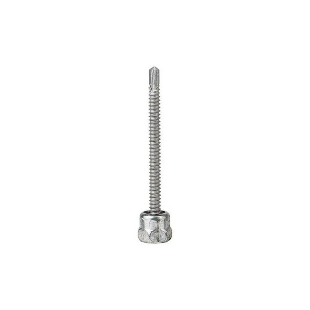 Vertical Rod Anchor, Steel, 1/4 in Size, 3 in L, Steel Zinc Plated, 25 PK