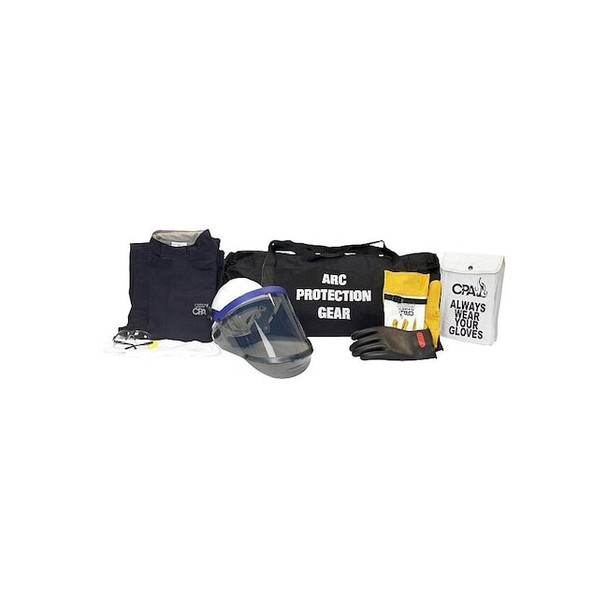 Chicago Protective Apparel Arc Flash Jacket and Pant Kit,Navy,L AG12-JP-L-10