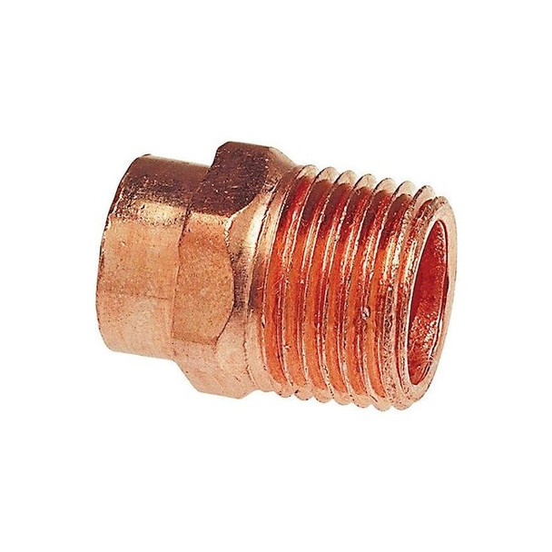 Nibco Straight,Copper,Cup3/4in,MNPT3/4in 9030951