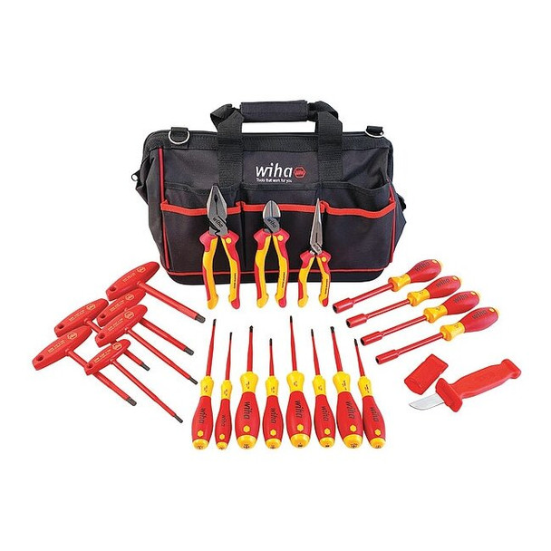 Wiha Insulated Tool Set,22 Pieces,1000VAC Max 32973