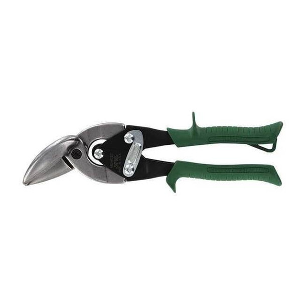 Aviation Snip, Right Curves/Straight, 9 3/4 in, Stainless Steel
