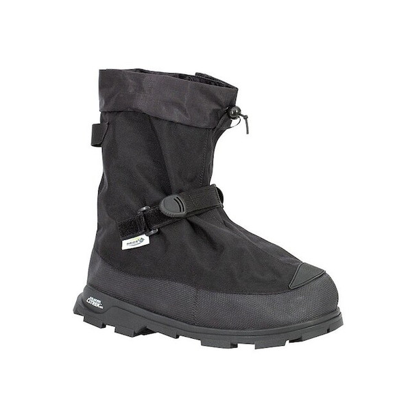 Overshoes, Plain Toe, 11 in Height, Cleated Sole, Black, 3XL