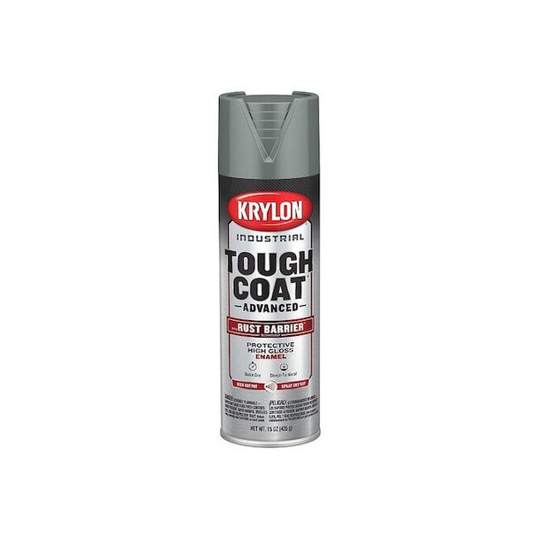 Krylon Industrial Spray Paint, Gray, Gloss, Solvent, 15 oz K20879008 Pack of 6