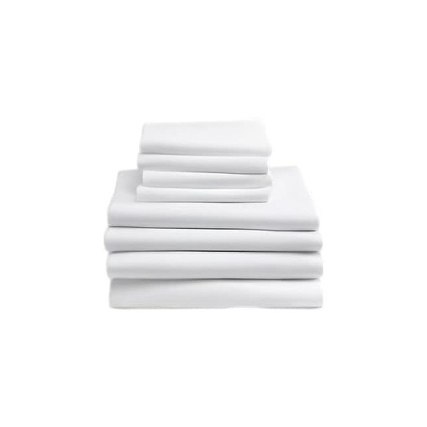 R & R Textile Flat Sheet,90 in L,White INT-100494