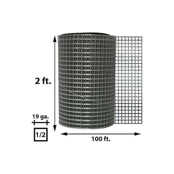 Manufacturer Varies CarbonSteelHardwareCloth,100ft-L,24in-W HC224100