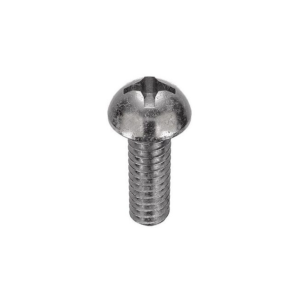 #10-24 x 4 in Phillips Round Machine Screw, Passivated Stainless Steel, 25 PK