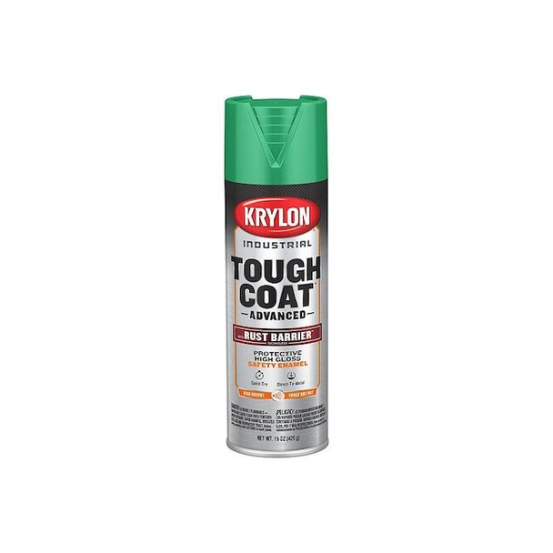 Krylon Industrial Spray Paint, Safety Green, Gloss, Solvent, 15 oz K00339008