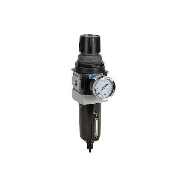 Wilkerson Filter/Regulator,Aluminum,Manual Drain B28-04-FLG0B