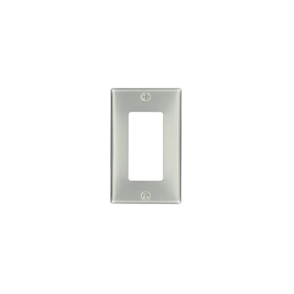 Leviton Wall Plate, Duplex Outlet, Aluminum 83401