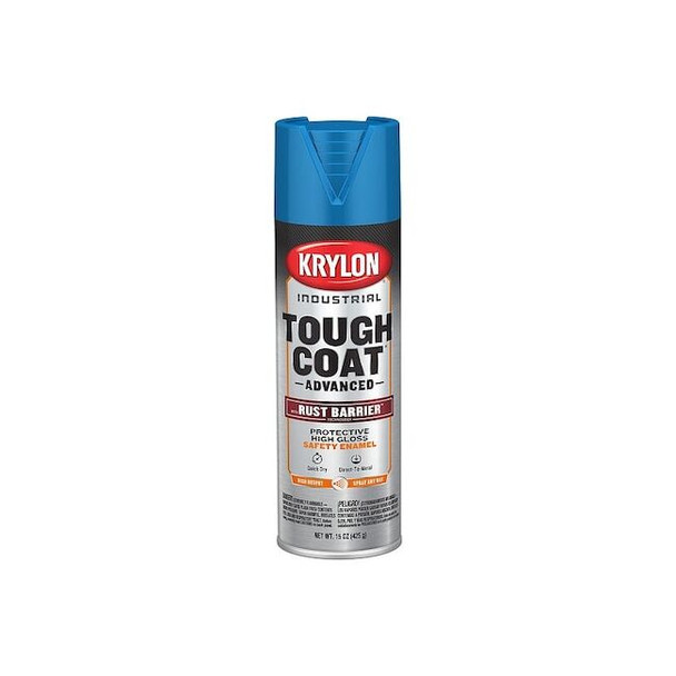 Krylon Industrial Spray Paint, Safety Blue, Gloss, Solvent, 15 oz K00249008