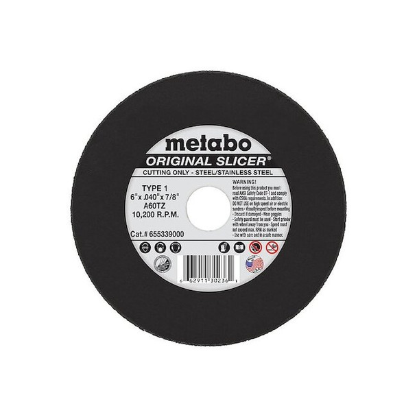 Metabo Abrasive Cut-Off Wheel,Type 1,PK50 US655339050
