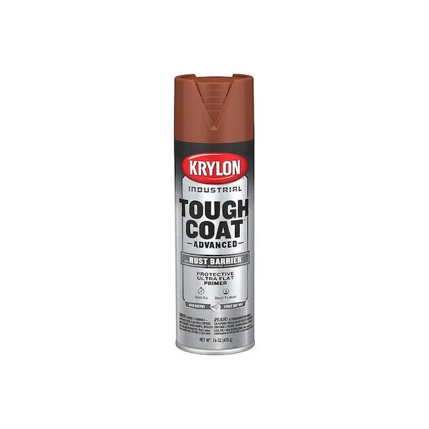 Krylon Industrial Spray Paint, Red, Flat, Solvent, 15 oz K00699008