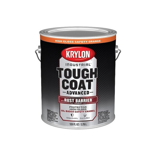 Exterior Protective Coating, Gloss, Oil/Alkyd Base, Safety Orange, 1 gal