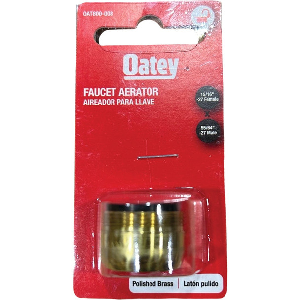 Oatey Duofit Aerator Polished Brass OAT800-008