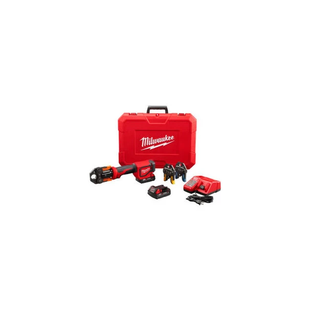 Milwaukee 1/2"" - 1"" M18 Short Throw Press Tool Kit with Viega PureFlow Jaws