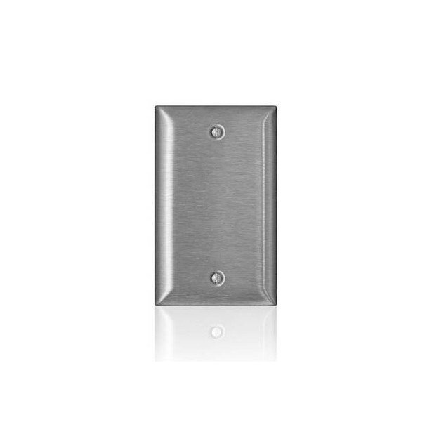 Leviton Wall Plate, Blank, Stainless Steel SS13-40