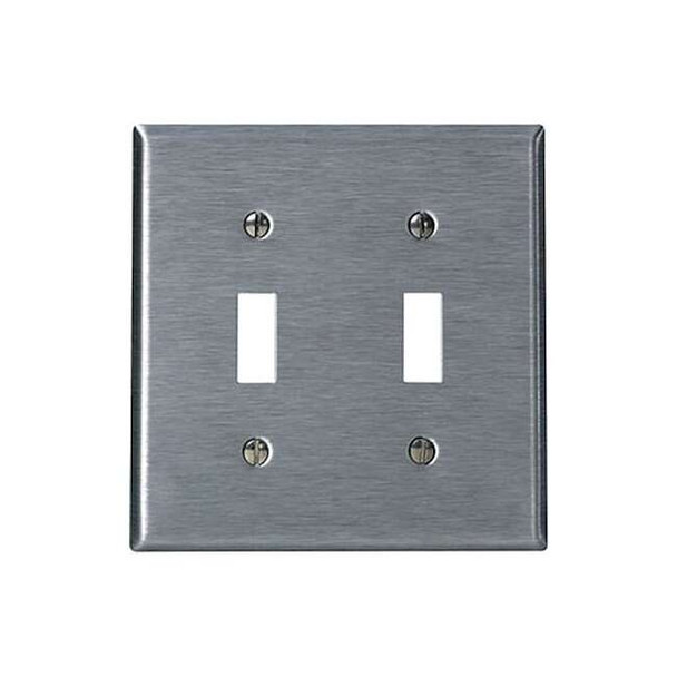 Leviton Wall Plate, Toggle, Stainless Steel 84109-40
