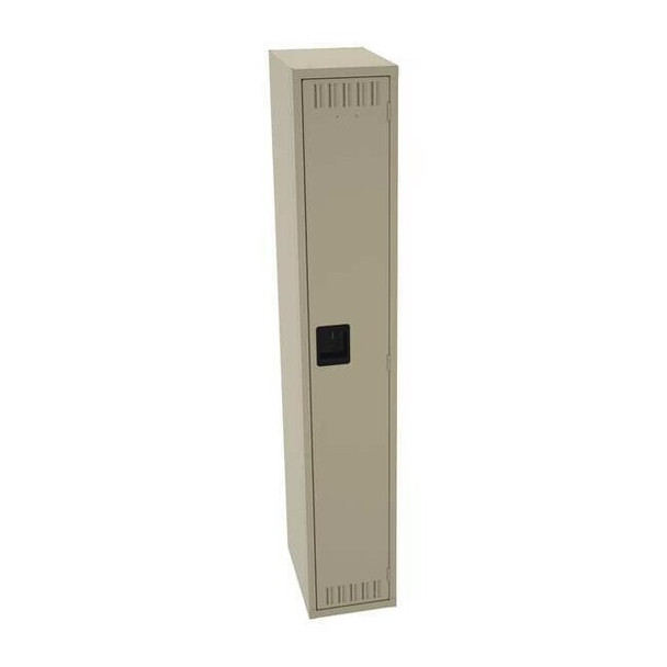 Wardrobe Locker, 12 in W, 18 in D, 72 in H, (1) Tier, (1) Wide, Sand