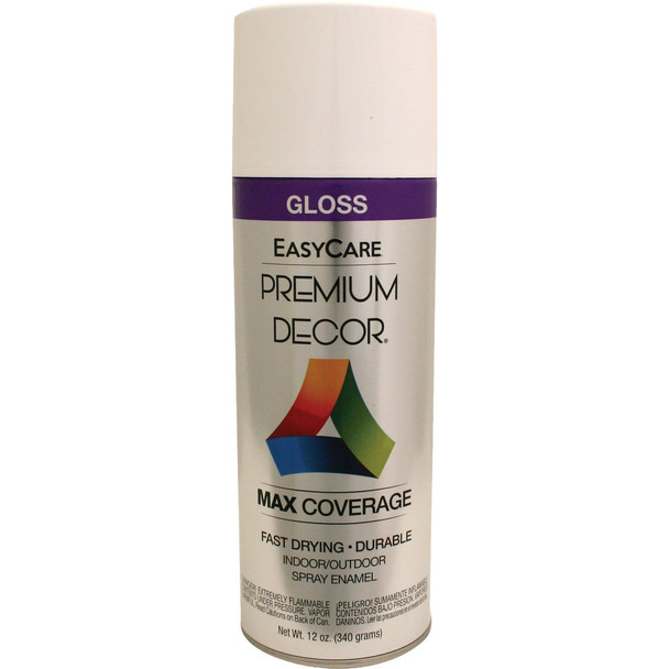EasyCare Premium Decor 12 Oz. Spray Paint, White Gloss PDS1-AER