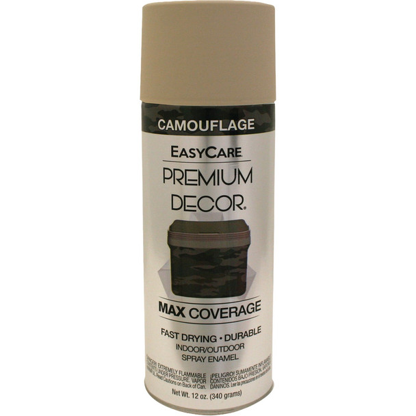 EasyCare Premium Decor 12 Oz. Spray Paint, Camouflage Flat Light Khaki