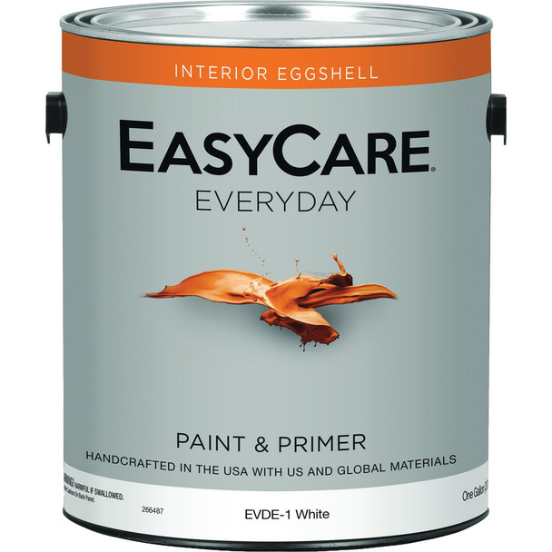 EasyCare Everyday Eggshell Interior Paint, White, 1 Gal. EVDE1-GL