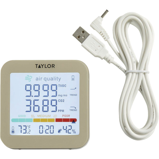 Taylor Digital Air Quality Meter with USB Charging 5319954