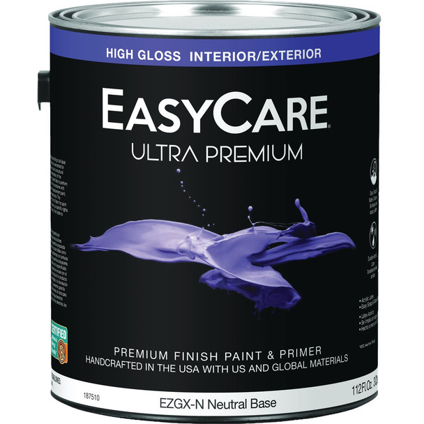EasyCare Ultra Premium High Gloss Interior/Exterior Paint, Neutral Base, 1 Gal.