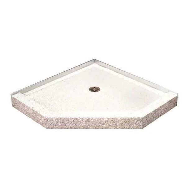 Acorn Controls Corner Shower Base 36"x36", Marble Chips SBC-36-2F