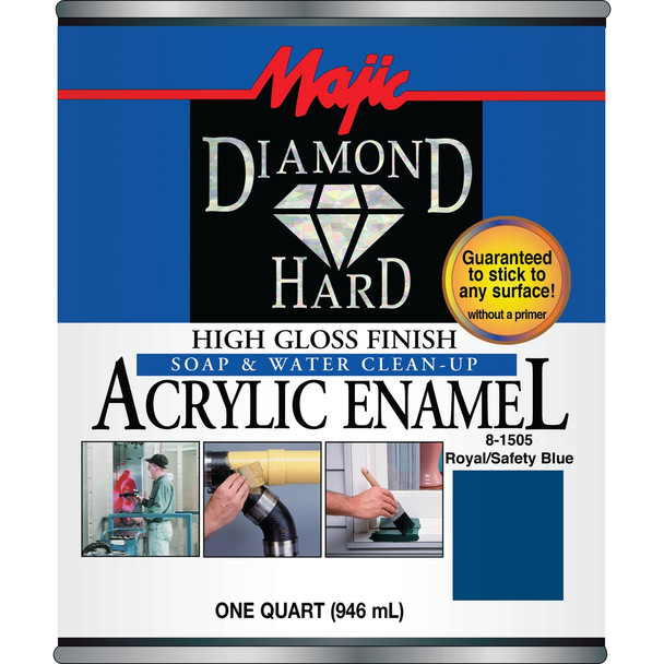 Majic Diamond Hard Acrylic Enamel, Safety Blue, 1 Qt. 8-1505-2