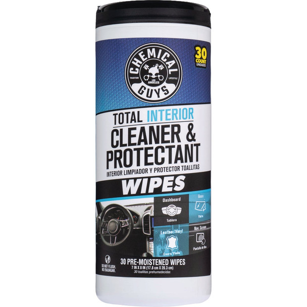 Chemical Guys Total Interior Cleaner & Protectant Wipes (30-Count) PMWCSPI22030