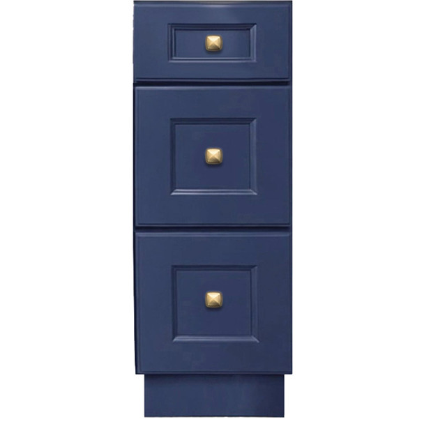 GHI Cabinets Blue 12" Vanity 3 Drwr VDB1221SNB