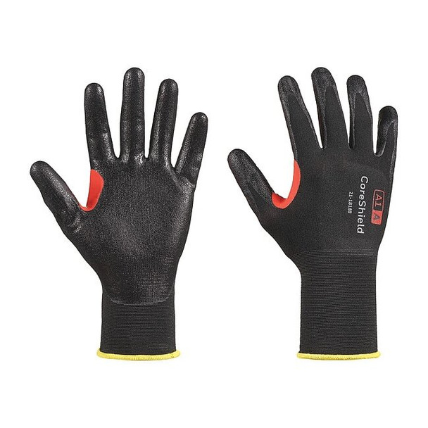 Cut-Resistant Gloves, Cut Level A1 ,Dipped ,Nitrile ,Smooth ,9 1 PR